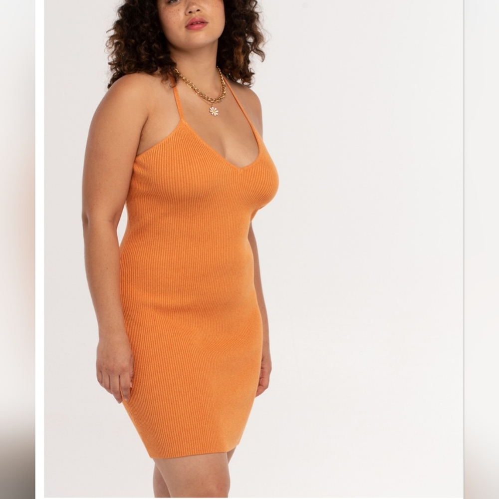 Womems Ribbed Halter Mini Dresses
